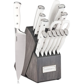Cuisinart 15 Piece Stainless Steel Rotating Cutlery Block Set - Black