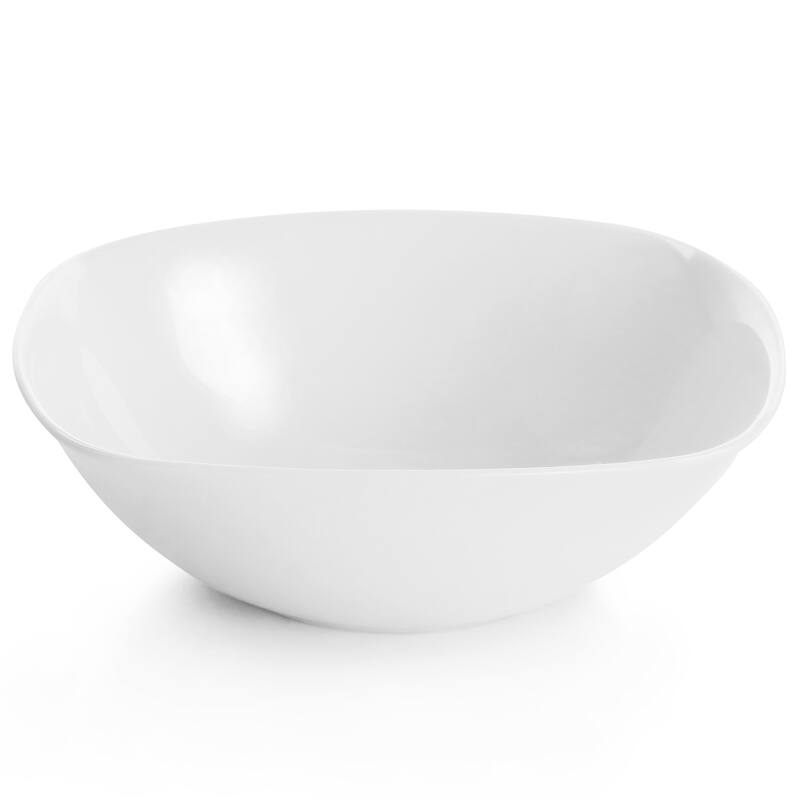 18 Piece Soft Square Opal Glass Dinnerware Set
