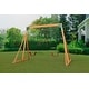 preview thumbnail 7 of 9, Trailside Wooden Swing Set with 2 Swings & Trapeze - 7 Color Options