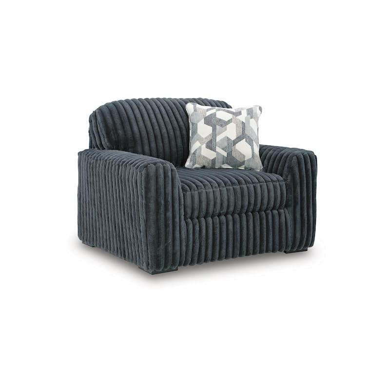 Signature Design by Ashley Midnight-Madness Dark Gray Oversized Chair - 52"W x 41"D x 40"H
