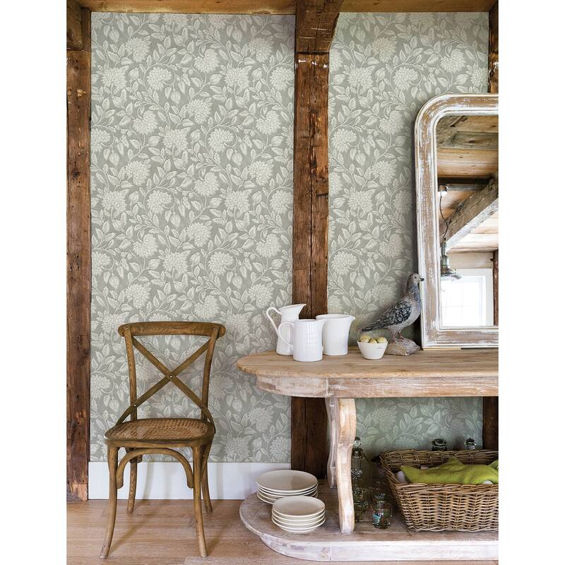 Chesapeake Vadouvan Grey Jacobean Trail Wallpaper