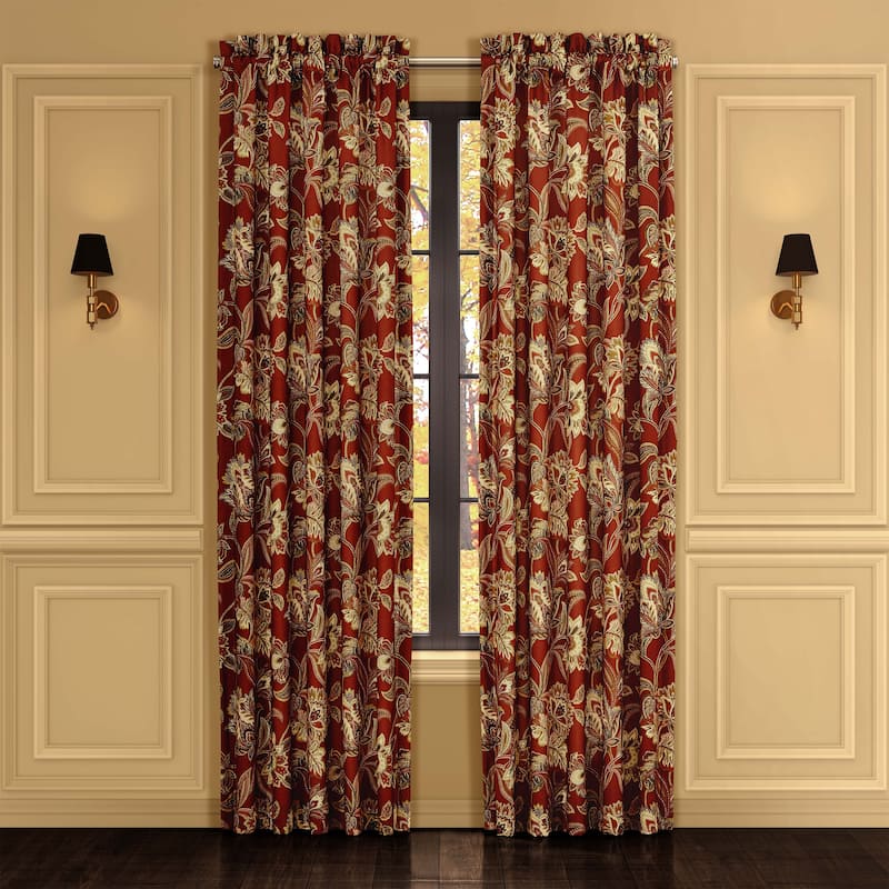 Royal Court Montecito Red 84" Window Panel Pair