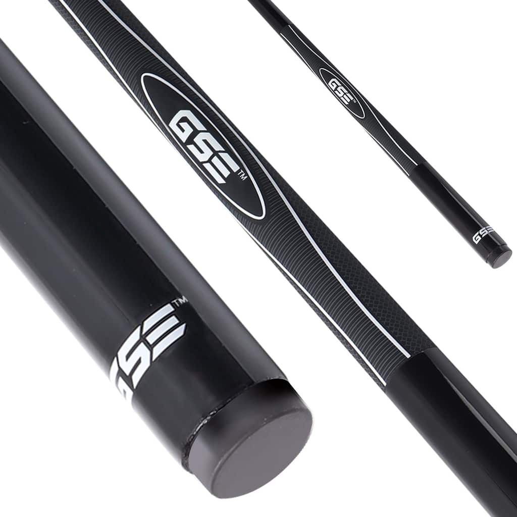 GSE™ 58" 2-Piece Fiberglass Graphite Composite Billiard Pool Cue Stick for Men/Women. Great for House or Commercial Use - Black