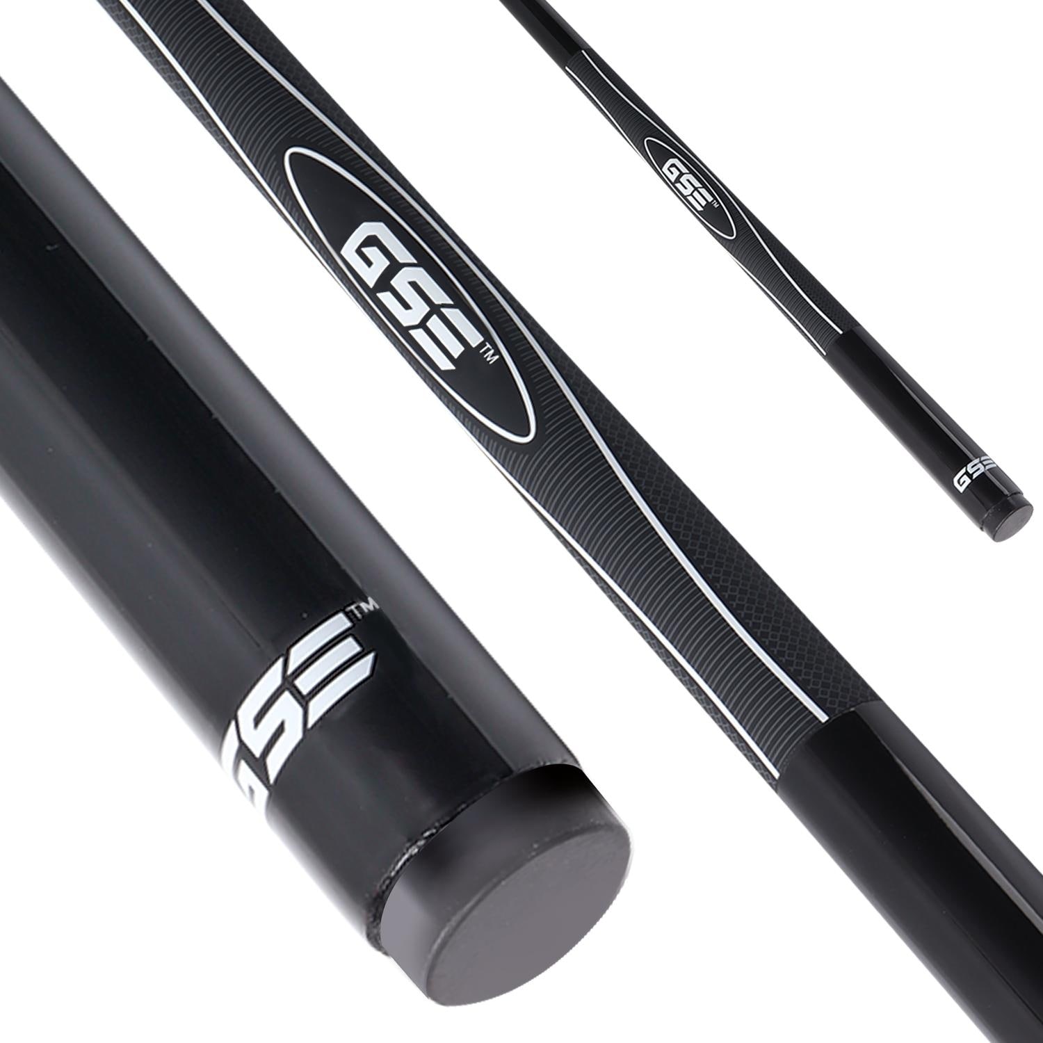 GSE™ 58" 2-Piece Fiberglass Graphite Composite Billiard Pool Cue Stick for Men/Women. Great for House or Commercial Use - Black