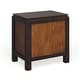 preview thumbnail 7 of 6, Furniture of America Poa Transitional Walnut Solid Wood 2-Drawer Nightstand