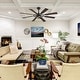 preview thumbnail 9 of 38, 52/65 Inch Ceiling Fan with Light, Modern Matte Black 8-Blade Fan, Reversible Wood Grain Blades, DC Motor, Remote Control