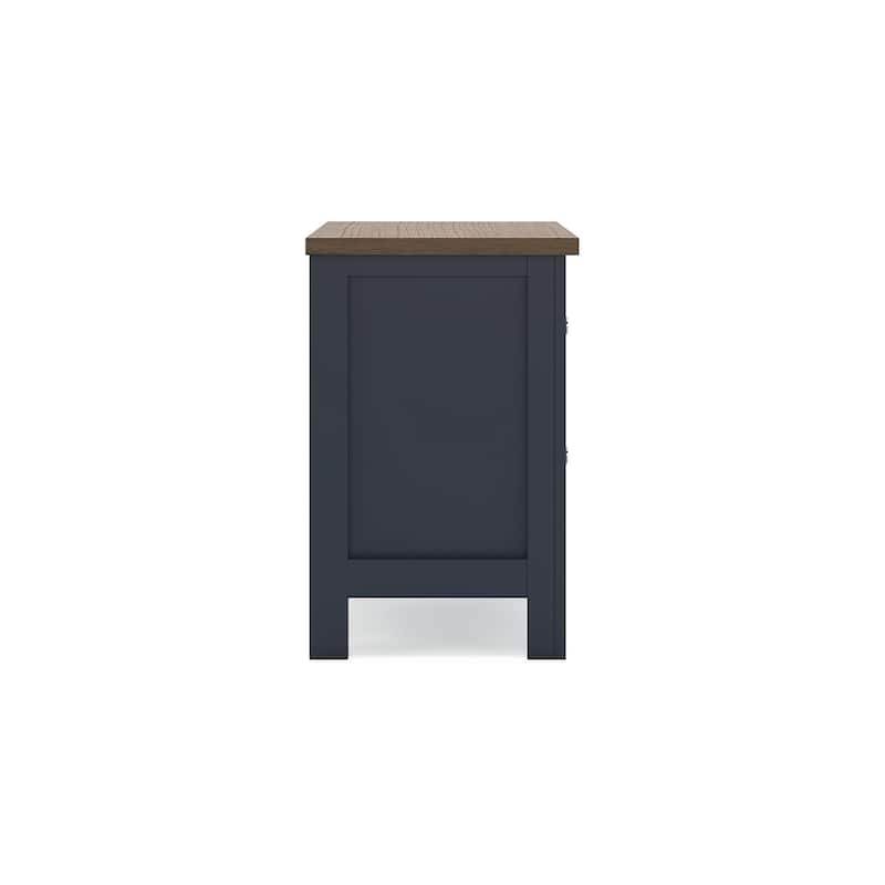 Signature Design by Ashley Landocken Brown/Blue Nightstand