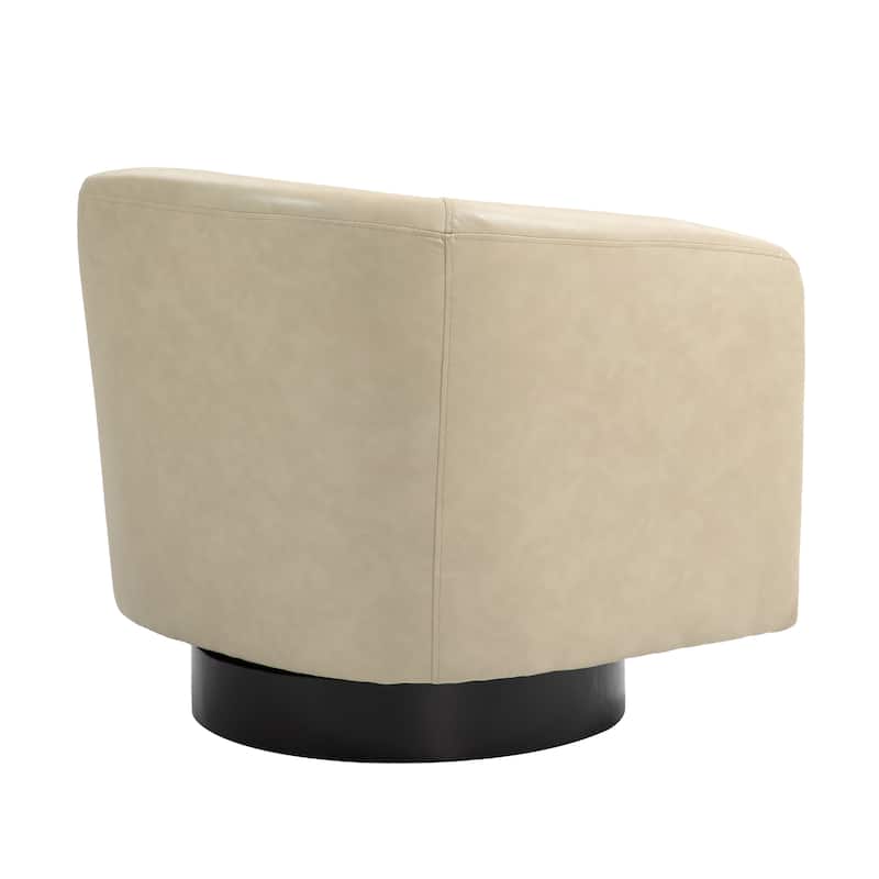 Modern Round Swivel Accent Chair Set of 2 Barrel Chair for Living Room