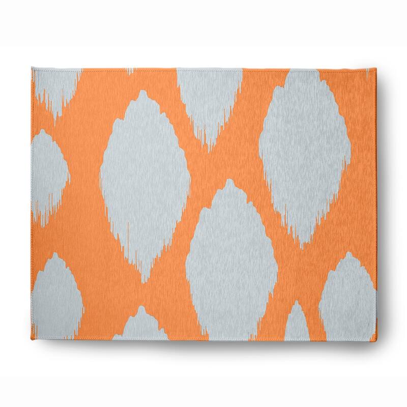 Web of Ikat Soft Chenille Rug - 8' x 10' - Orange