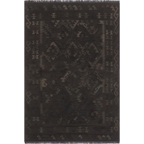 slide 1 of 7, Tribal Turkish Kilim Caryl Hand-Woven Area Rug - 5'10" x 7'10"