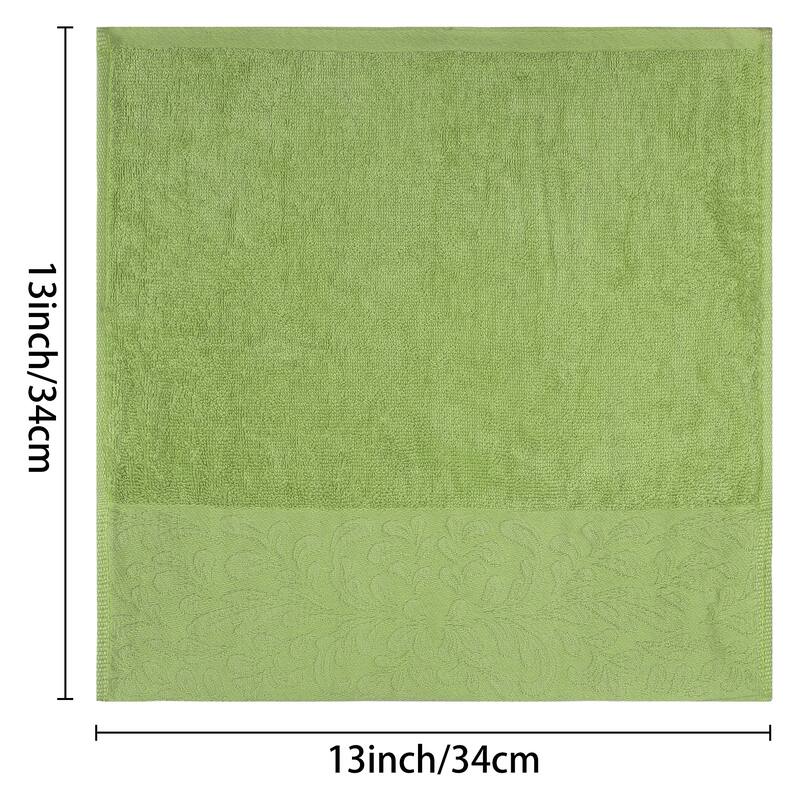6 Pack Cotton Washcloths, Printed Face Towel, Absorbent and Comfort Face Towels for Bathroom, Hotel, Gym 13" x 13"