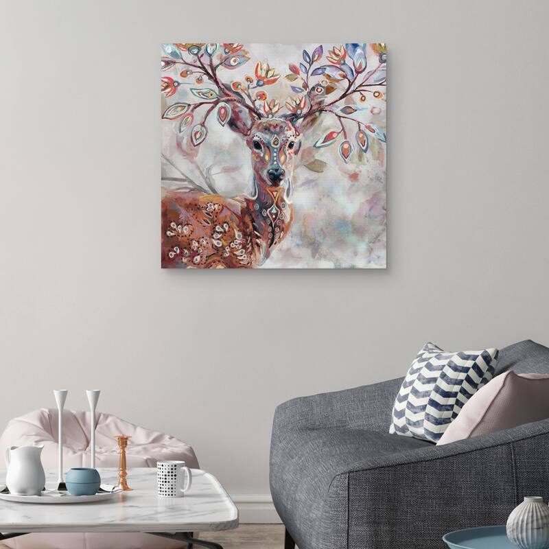 Boho Deer by Studio Arts Canvas Art Print by Studio Arts Canvas Art Print