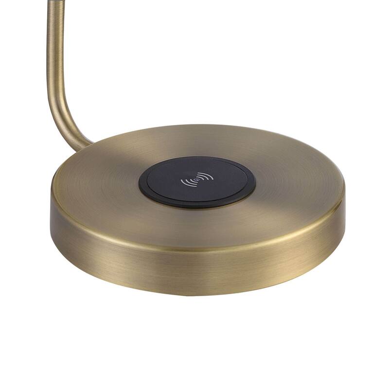 Renwil Riesco 13" Table Lamp with Dome Shade, Antique Brass