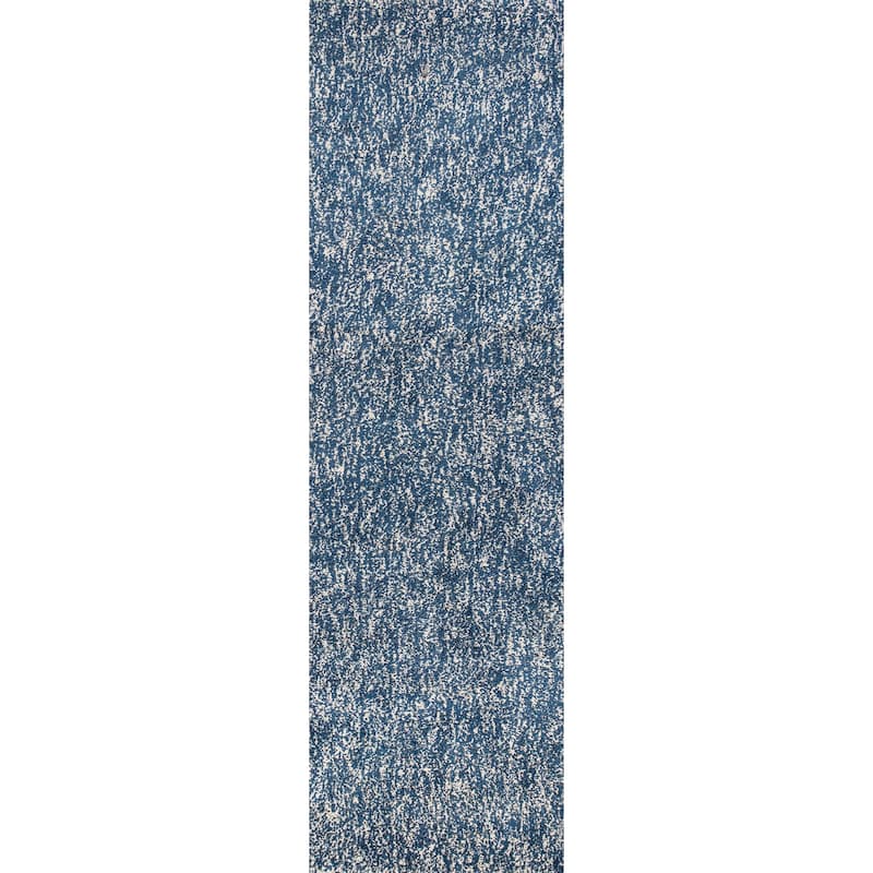 Domani Euphoria Cozy Heather Shag Rug - 2'3" x 7'6" Runner - Heathered Indigo