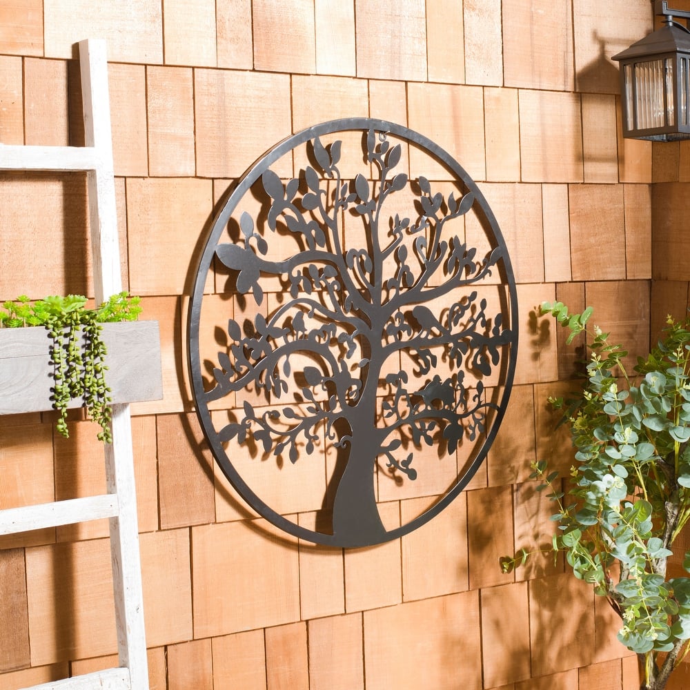 SAFAVIEH Outdoor Alfrid 32" Tree Of Life Wall Art