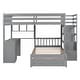 preview thumbnail 4 of 10, Full Over Twin Bunk Bed with Desk, Drawers and Shelves