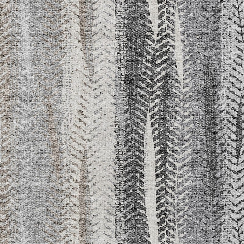 HomeRoots Botanical Leaves Transitional Rectangle Outdoor Rug