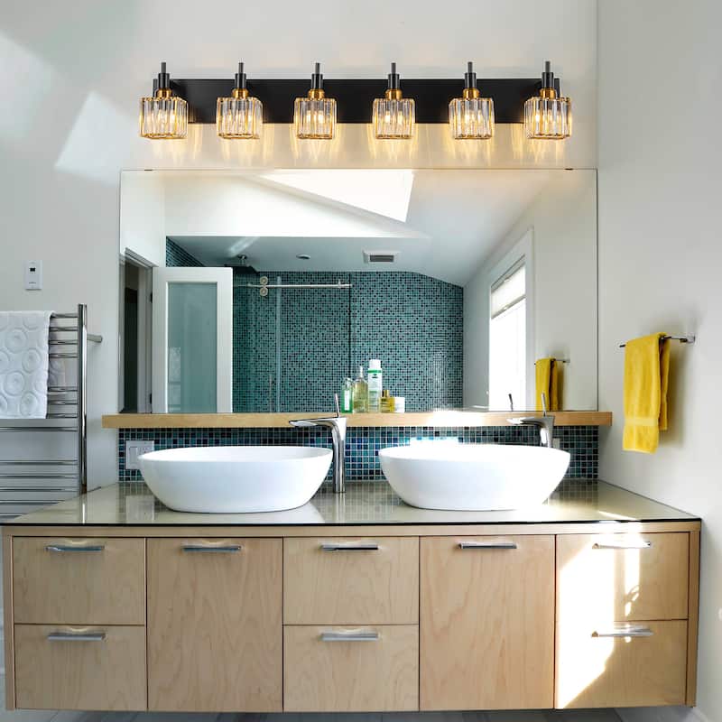 2/3/4-Light Modern Bathroom Crystal Vanity Light Wall Sconces