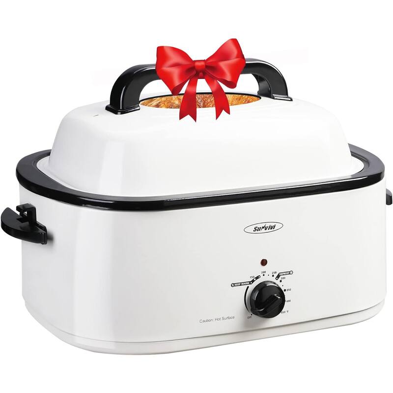 Royalcraft Roaster Oven with Removable Pan - 20QT - White