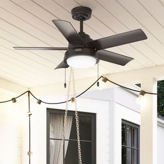 Hunter 44" Seawall Wet Rated Ceiling Fan with LED Light Kit and Pull Chain