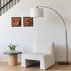 preview thumbnail 6 of 11, Brightech Logan 76 in. Antique Brass Modern Adjustable and Extendable LED Floor Lamp with White Fabric Drum Shade