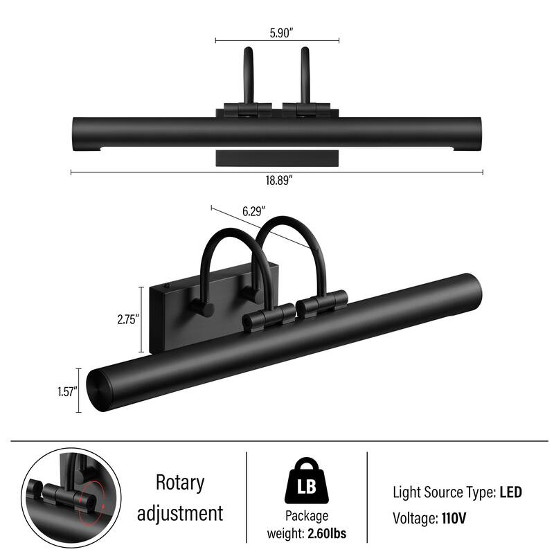 KAYLA Bathroom Vanity Light 18/24 inch