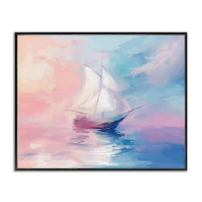 Stupell Soft Pastel Sea Vessel Framed Giclee Art Design By Arlington Prints