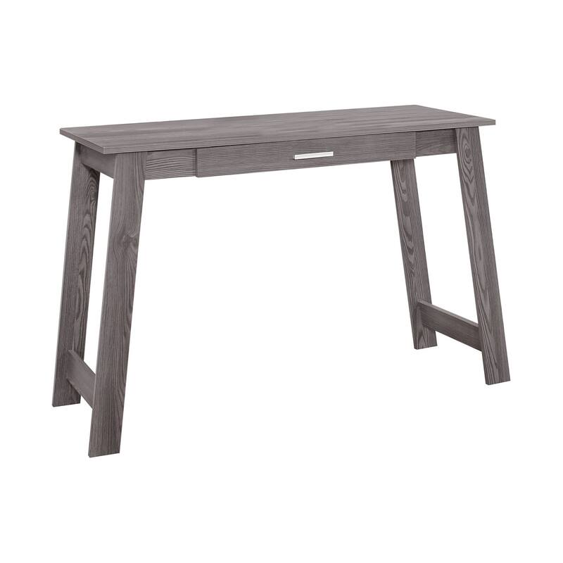 Stylish 42" Computer Desk with Closed Storage Drawer, Contemporary Design for Home Office, Laptop Workspace - Grey