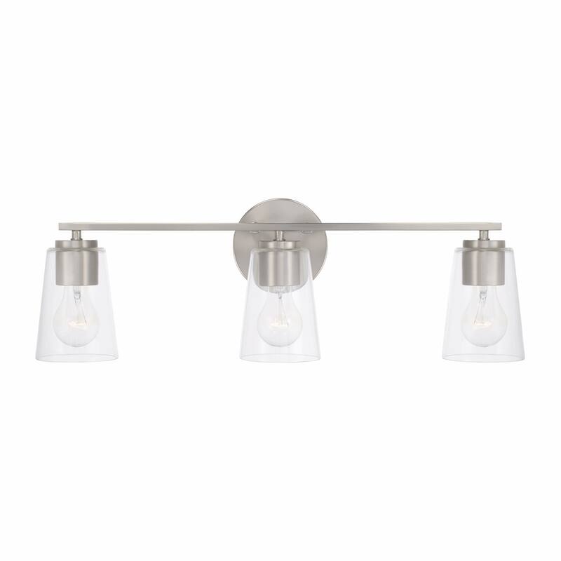 Portman 3-light Bath/ Vanity Fixture w/ Clear Glass