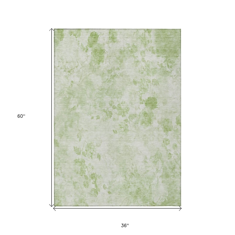 HomeRoots Floral Transitional Rectangle Outdoor Rug