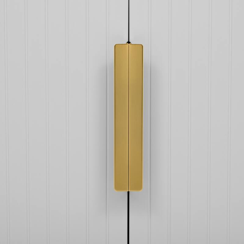 Wall Mounted Bathroom Vanity Floating Storage Cabinet with Ceramic Sink, Geometric Lines Dual Doors and Adjustable Shelf
