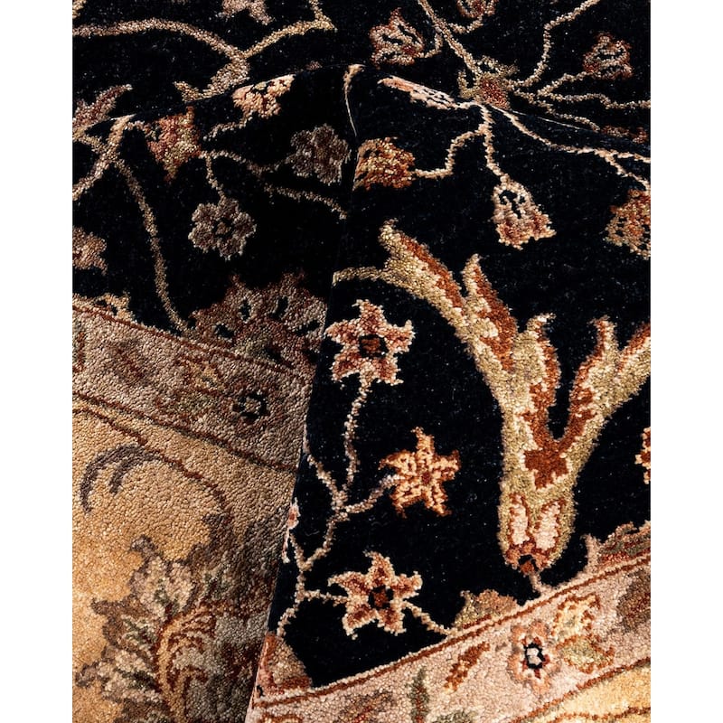 Kashan One-of-a-Kind Handmade Area Rug, Black - 9' 2" x 12' 0"