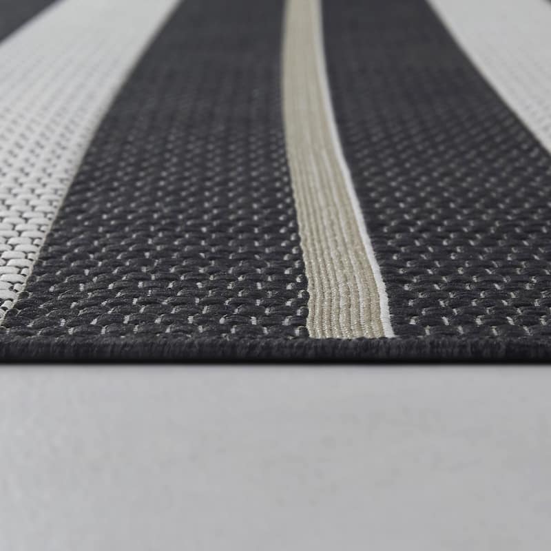 Adson Striped Patio Indoor/Outdoor Area Rug
