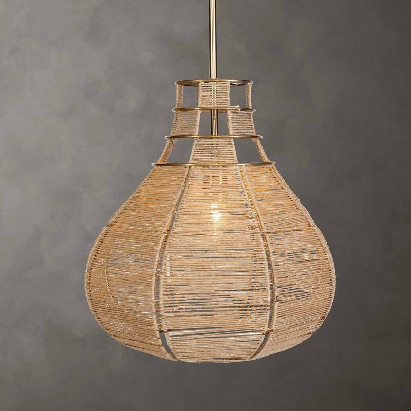 Uttermost 21626 Hestia 16" Wide Pendant with Natural Rope Shade