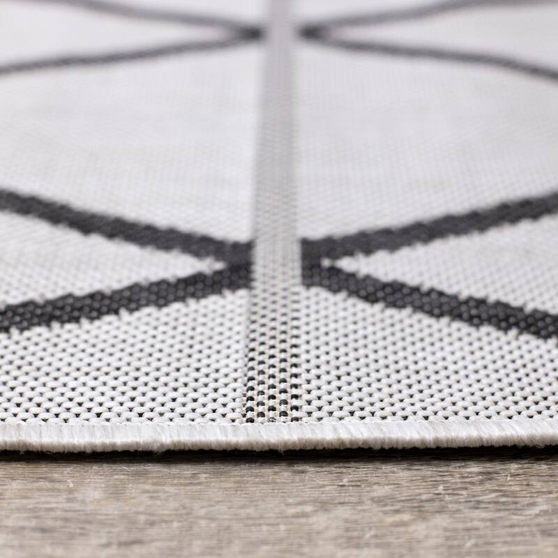 Jackson Collection - Grey Diamond Indoor/Outdoor Rug