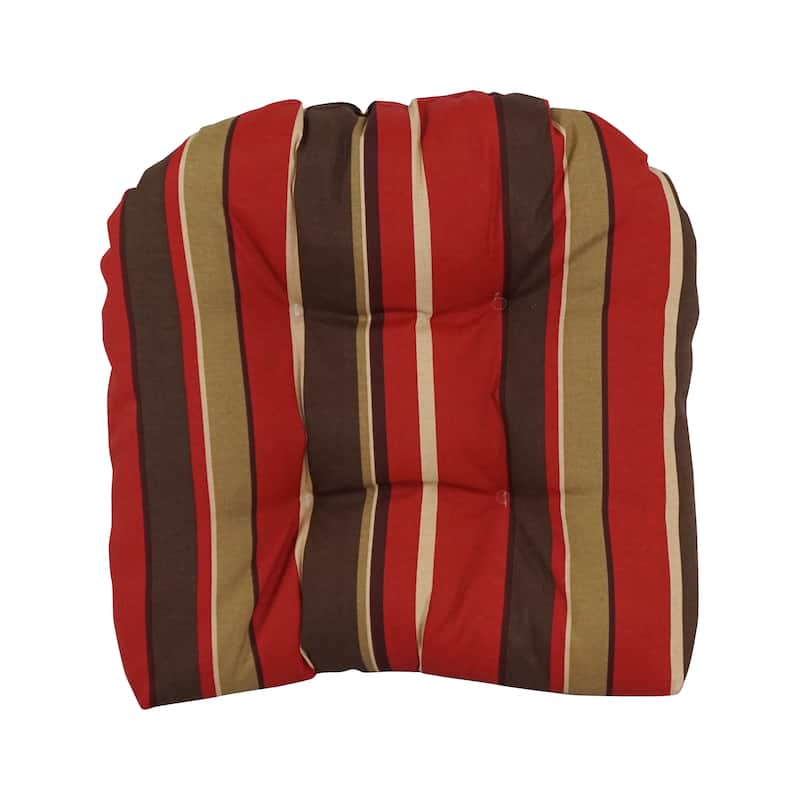 19-inch Rounded Back Indoor/Outdoor Chair Cushions (Set of 2) - 19" x 19"