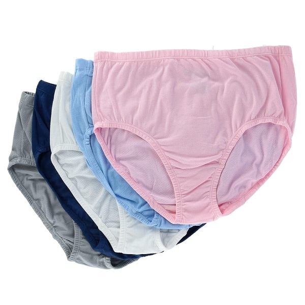Shop Fruit of the Loom Women's Plus Size Breathable Briefs Underwear (5 Pair Pack) - Free ...