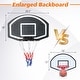 preview thumbnail 6 of 7, Roomfitters Wall-Mounted Basketball Hoop, 28.5x18 Inch Shatterproof Backboard, Folding Hoop with All-Weather Mesh, Black+Blue