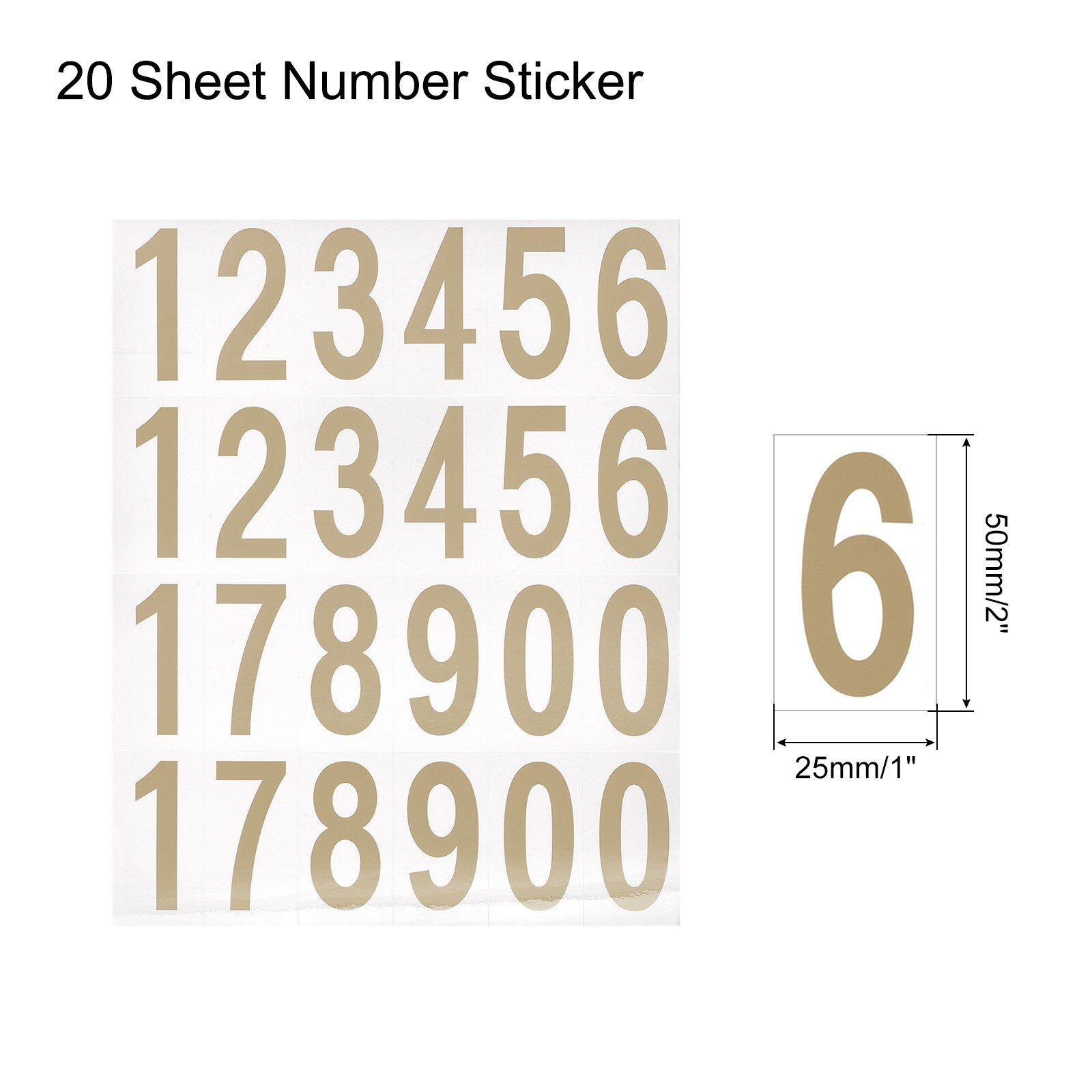 10 Sheets Of 2 Inches Number Stickers Small Self Adhesive Label For Mailbox  House Car