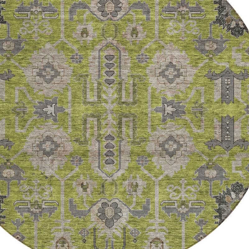 HomeRoots Oriental Traditional Rectangle Outdoor Rug