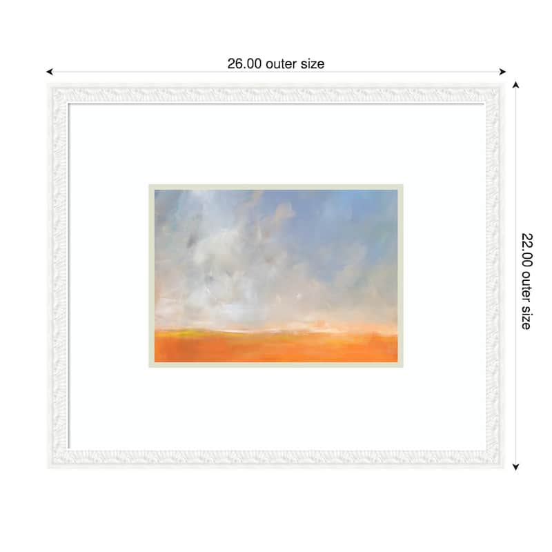 Vast Horizon Dream by Julia Contacessi Wood Framed Wall Art Print - White - 26 x 22 in
