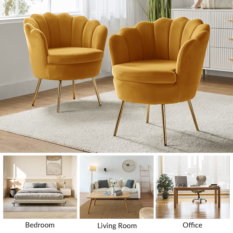 Xabier Cute Modern Upholstered Barrel Chair Accent Chair with Tufted Back by HULALA HOME