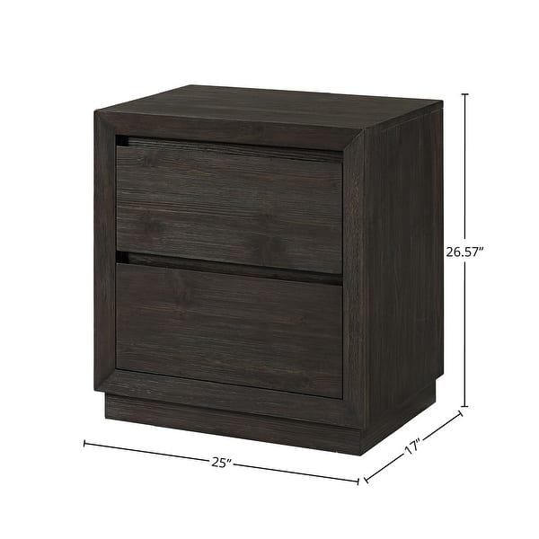 dimension image slide 1 of 2, Bello 2-Drawer Pine Nightstand