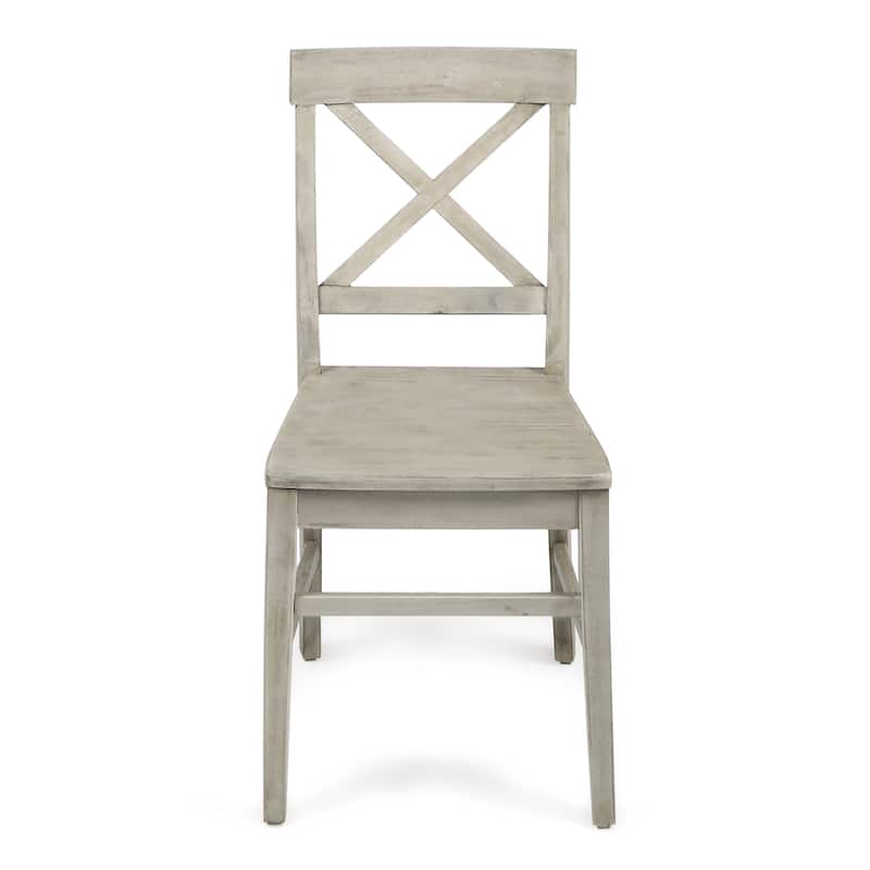 Christopher Knight Home Roshan Farmhouse Acacia Dining Chairs (Set of 2)