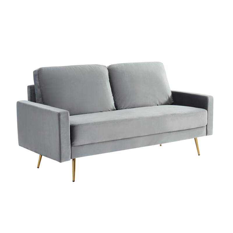 Divani Casa Huffine Modern Grey Fabric Sofa
