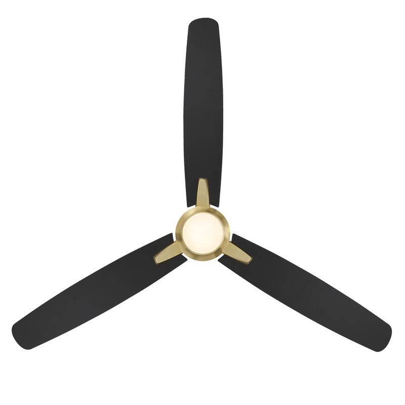 Blitzen Indoor/Outdoor 3-Blade Smart Ceiling Fan 54in with 3000K LED Light Kit and Remote Control - 54