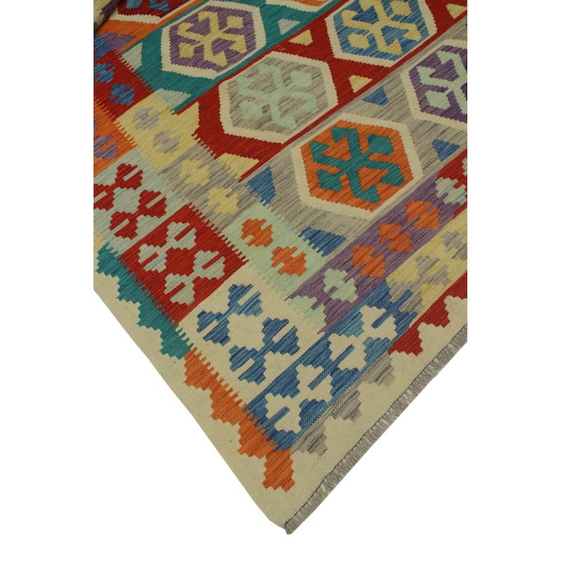Hand-Woven Sangat Azin Blue/Beige Rug - 8'4" x 9'11"