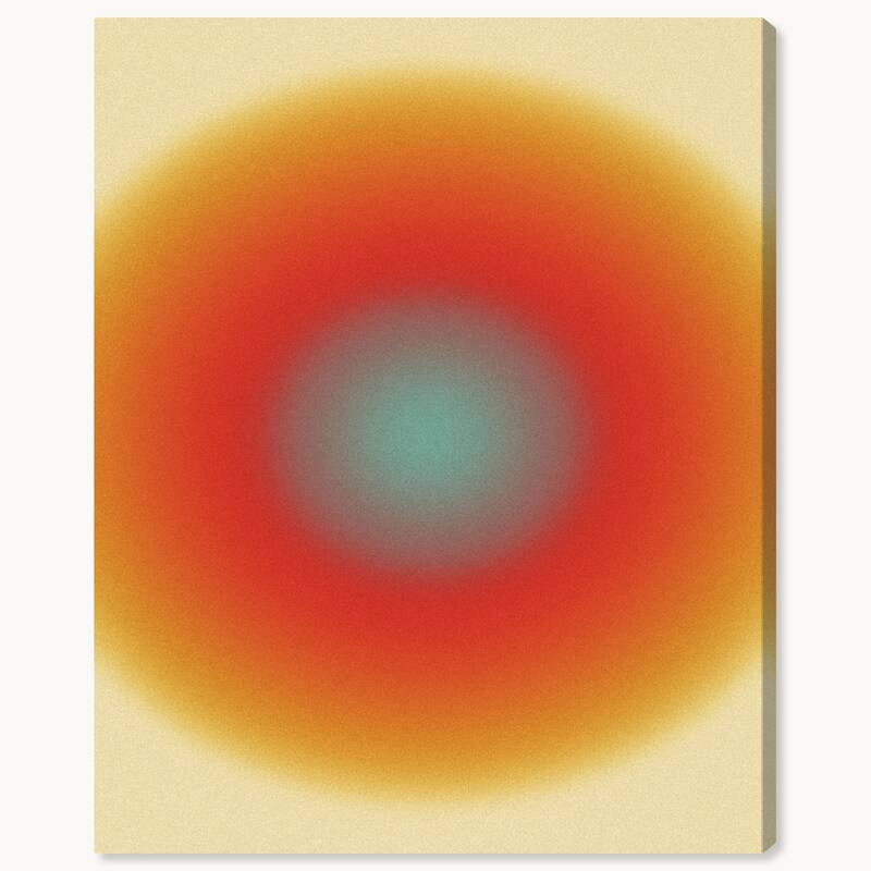 Wynwood Studio Canvas Abstract Ecliptic Sun Red Wall Art Canvas Print