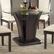 preview thumbnail 1 of 2, Furniture of America Gale Contemporary Grey 54-inch Glass Top Dining Table