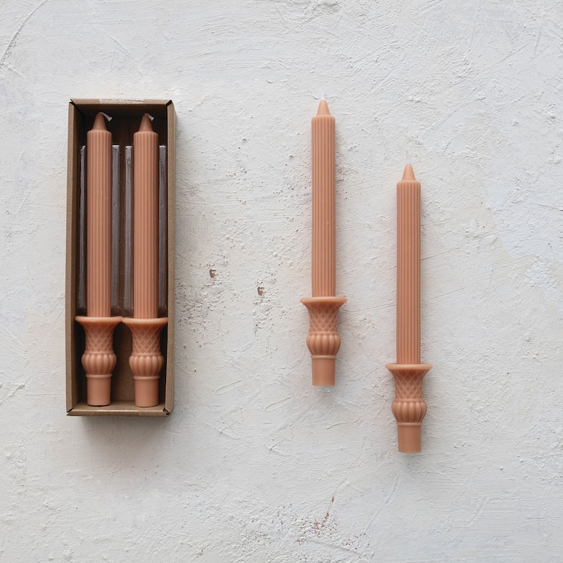 Unscented Taper Candles, Set of 2 - 1.5"L x 2.0"W x 10.0"H